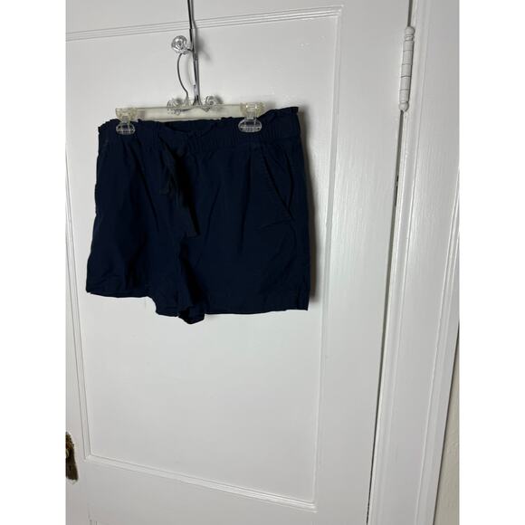 Loft Outlet Navy Blue Lightweight Relaxed Fit Pull On Cotton Chino Shorts Large - Picture 2 of 6